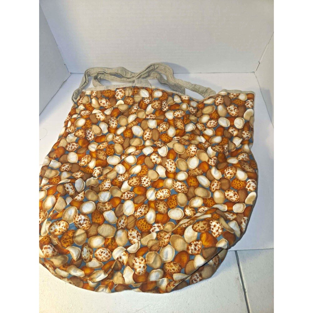 Reusable Shopping Bag, Fabric, Multicolor All-Over Pattern, 1 qt Capacity